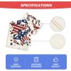 Artoid Mode Wood Stars Beads America Patriotic 4th of July Table Runner, Memorial Day Kitchen Dining Table Decoration for Home Party Decor 13×72 Inch(Beige)
