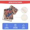 Artoid Mode Wood Stars Beads America Patriotic 4th of July Table Runner, Memorial Day Kitchen Dining Table Decoration for Home Party Decor 13×72 Inch(Wood)