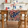 Artoid Mode Wood Stars Beads America Patriotic 4th of July Table Runner, Memorial Day Kitchen Dining Table Decoration for Home Party Decor 13×72 Inch(Wood)