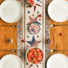 Artoid Mode Wood Stars Strip-Shaped Patriotic 4th of July Table Runner, Seasonal Kitchen Dining Table Decoration for Home Party Decor 13×72 Inch(Wood)