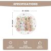 Artoid Mode Buffalo Plaid Rabbits Flowers Vinyl Easter Placemats Set of 4, 12×18 Inch Wipeable Non-Slip PVC Place Mats for Party Kitchen Dining Decor(Beige)