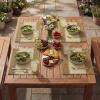 Artoid Mode Light Green Paper Woven Farmhouse Stripe Placemats Set of 4,12×18 Inch Seasonal Holiday Table Mats Party Kitchen Dining Decoration(Burlap Brown)