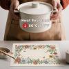 Artoid Mode Sage Florals Butterfly Spring Vinyl Placemats Set of 4, Washable Non-Slip Plastic Table Mats for Vintage Holiday Party Kitchen Dining Decor(Beige)
