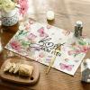 Artoid Mode Tulip Mother’s Day Placemats Set of 4, 12×18 Inch Best Mom Ever Spring Holiday Table Mats for Party Kitchen Dining Decoration