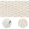 Artoid Mode White Soft Plush Faux Fur Jacquard Heart Valentine’s Day Table Runner, Seasonal Kitchen Dining Table Decoration for Home Party Decor 13×72 Inch(Beige)