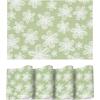 Artoid Mode Green Flowers Vinyl Spring Placemats Set of 4, Washable Heat Resistant Non-Slip Woven Plastic PVC Summer Place Mats for Farmhouse Holiday Party Dining Table Decor(Green)