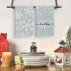 Artoid Mode Black Snowflake Hello Winter Kitchen Towels Dish Towels, 18×26 Inch Farmhouse Holiday Decoration Cleaning Set of 2(Aqua)