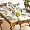 Artoid Mode Floral Butterfly Spring Placemats Set of 2, 12×18 Inch Seasonal Summer Placemats for Party Kitchen Dining Decoration(Beige)