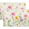 Artoid Mode Floral Butterfly Spring Placemats Set of 2, 12×18 Inch Seasonal Summer Placemats for Party Kitchen Dining Decoration(Beige)