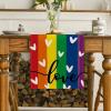 Artoid Mode Love Heart Rainbow Pride Day LGBT Table Runner, Kind Holiday Kitchen Dining Table Decoration for Home Party Decor 13×72 Inch(Multi Color)