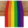 Artoid Mode Rainbow Pride Day LGBT Table Runner, Kind Holiday Kitchen Dining Table Decoration for Home Party Decor 13×72 Inch(Multi Color)