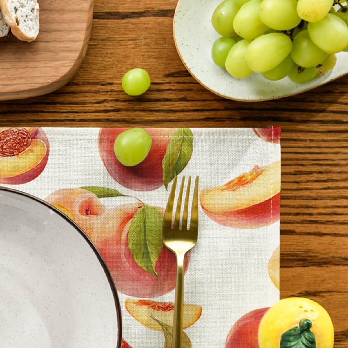 image:imageArtoid Mode Lemon Fruit Summer Placemats Set of 4 12x18 Inch Seasonal Spring Holiday Table Mats for Party Kitchen Dining DecorationBeigePeach