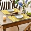 Artoid Mode Blue Bloom Flowers Summer Placemats Set of 4, 12×18 Inch Seasonal Spring Table Mats for Party Kitchen Dining Decoration(Yellow)