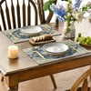 Artoid Mode Boho Placemats Set of 4, Daily Green Floral Bohemian Fall Table Mats for Home Party Dining Decoration 12×18 Inch(Beige)