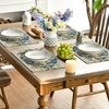 Artoid Mode Boho Placemats Set of 4, Daily Green Floral Bohemian Fall Table Mats for Home Party Dining Decoration 12×18 Inch(Beige)