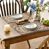 Artoid Mode Boho Placemats Set of 4, Daily Green Floral Bohemian Fall Table Mats for Home Party Dining Decoration 12×18 Inch(Orange)