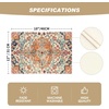 Artoid Mode Boho Placemats Set of 4, Daily Green Floral Bohemian Fall Table Mats for Home Party Dining Decoration 12×18 Inch(Orange)