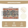 Artoid Mode Boho Placemats Set of 4, Daily Green Floral Bohemian Fall Table Mats for Home Party Dining Decoration 12×18 Inch(Red)