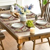 Artoid Mode Boho Placemats Set of 4, Daily Green Floral Bohemian Fall Table Mats for Home Party Dining Decoration 12×18 Inch(Red/Beige)
