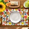 Artoid Mode Lemon Fruit Summer Placemats Set of 4, 12×18 Inch Seasonal Spring Holiday Table Mats for Party Kitchen Dining Decoration(Beige/Fruit)