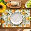 Artoid Mode Lemon Fruit Summer Placemats Set of 4, 12×18 Inch Seasonal Spring Holiday Table Mats for Party Kitchen Dining Decoration(Beige/Orange)