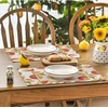 Artoid Mode Lemon Fruit Summer Placemats Set of 4, 12×18 Inch Seasonal Spring Holiday Table Mats for Party Kitchen Dining Decoration(Beige/Peach)
