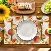 Artoid Mode Lemon Fruit Summer Placemats Set of 4, 12×18 Inch Seasonal Spring Holiday Table Mats for Party Kitchen Dining Decoration(Beige/Peach)