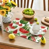 Artoid Mode Lemon Fruit Summer Placemats Set of 4, 12×18 Inch Seasonal Spring Holiday Table Mats for Party Kitchen Dining Decoration(Red/Watermelon)