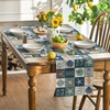 Artoid Mode Plaid Lemon Sunflower Summer Placemats Set of 4, 12×18 Inch Hello Sunshine Table Mats for Party Kitchen Dining Decoration(Dark Blue)
