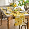 Artoid Mode Plaid Lemon Sunflower Summer Placemats Set of 4, 12×18 Inch Hello Sunshine Table Mats for Party Kitchen Dining Decoration(Yellow)
