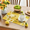 Artoid Mode Plaid Lemon Sunflower Summer Placemats Set of 4, 12×18 Inch Hello Sunshine Table Mats for Party Kitchen Dining Decoration(Yellow)